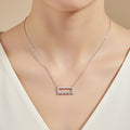 Tremendous Quality Elegant Design Shiny Thin Chain Necklace Jewelry 18K Solid White Gold Real Natural Diamond Pendant Necklace