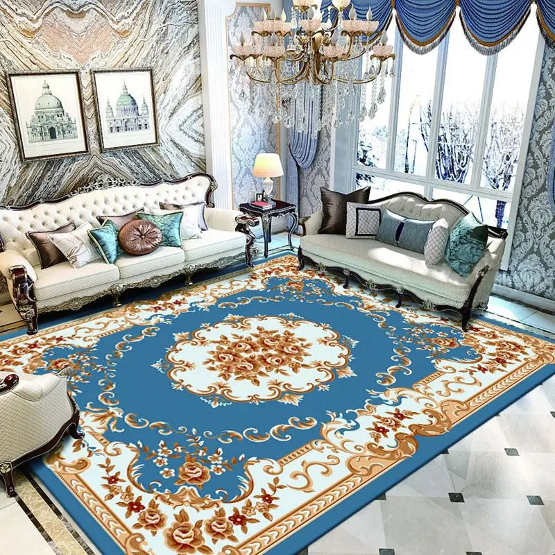 China Manufacturing Factory Produces Flower Pattern Modern 3D Printed Carpet Living Room Bedroom Non slip Area Carpet