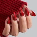BTArtbox Medium Almond Fake False Nails Press on Wholesale Custom Design Soft Gel Red Cat Eye Press on Finger Nails Bulk En Gros