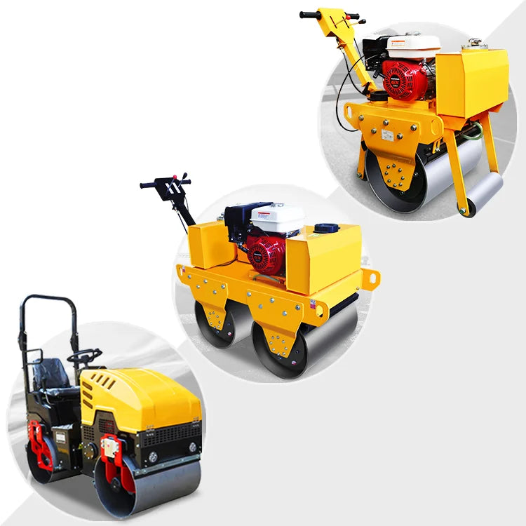 Free Shipping Manufacturer Factory Price Hand-push Double Drum 500kg Small Body Asphalt Road Roller Compactor