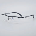 Titanium Glasses Frame Men Prescription Eye Glasses Square Eyeglasses Upturning Myopia Optical Eyewear TI8044
