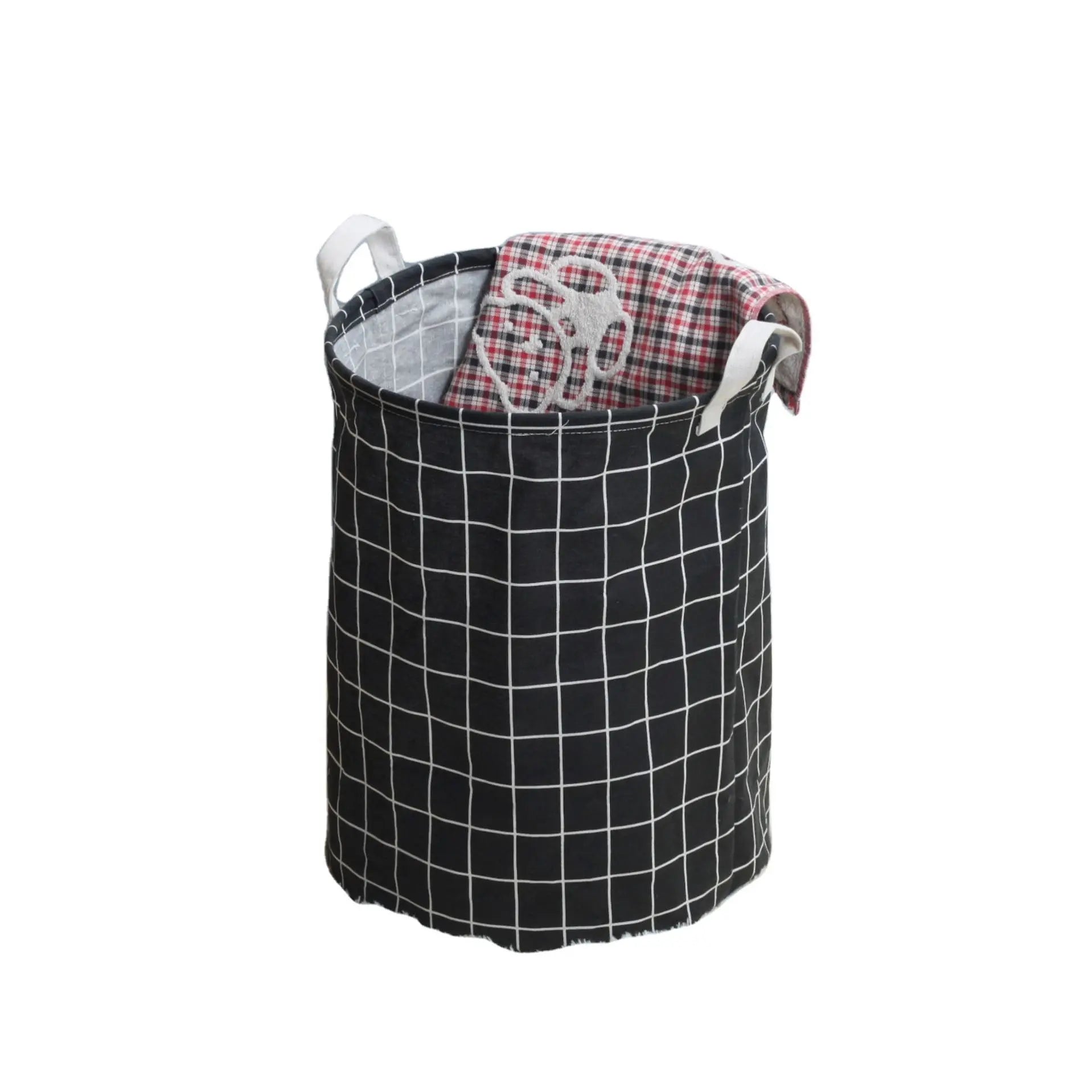 Factory Price Collapsible Laundry Basket Foldable Single Storage for Shoes Various Specifications for Bathroom Cotton