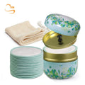Chemical Free 8cm Soft Reusable Facial Cleansing Pads Set All Skin Types Organic Bamboo Cotton Makeup Remover Pads Bag Star