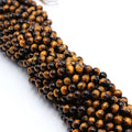 2020 Wholesale 8mm Natural Stone 3A Tiger's Eye Loose Gemstone Bead Brown tiger Eye Stone Beads for Jewelry Making