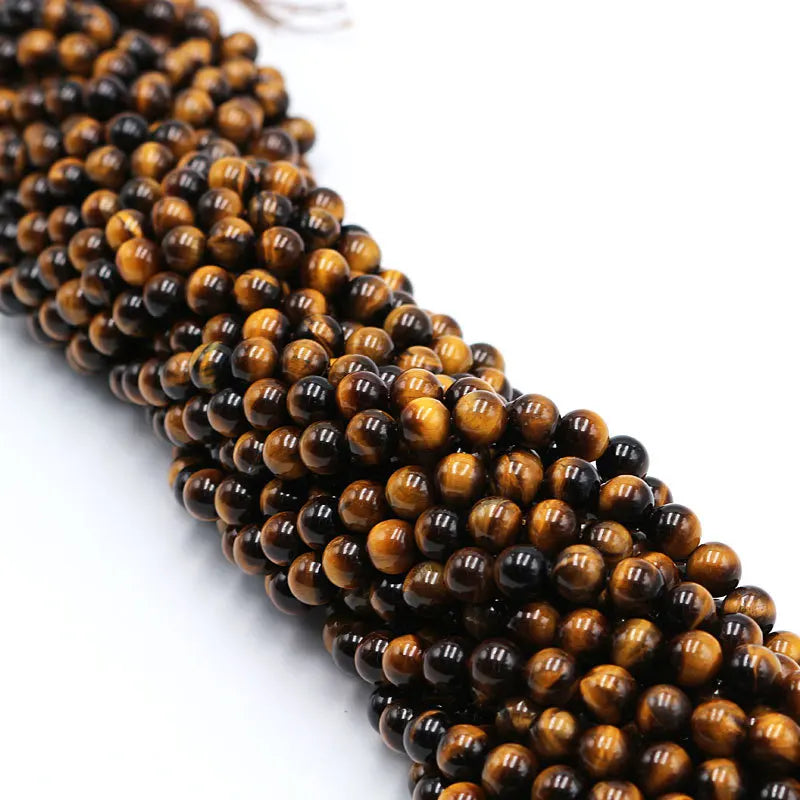 2020 Wholesale 8mm Natural Stone 3A Tiger's Eye Loose Gemstone Bead Brown tiger Eye Stone Beads for Jewelry Making