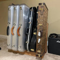 Multiple Guitar Stand Holder with Felt Pad and Pick Slot Hardwood Guitar Rack with Support Pole for Bass&Electric