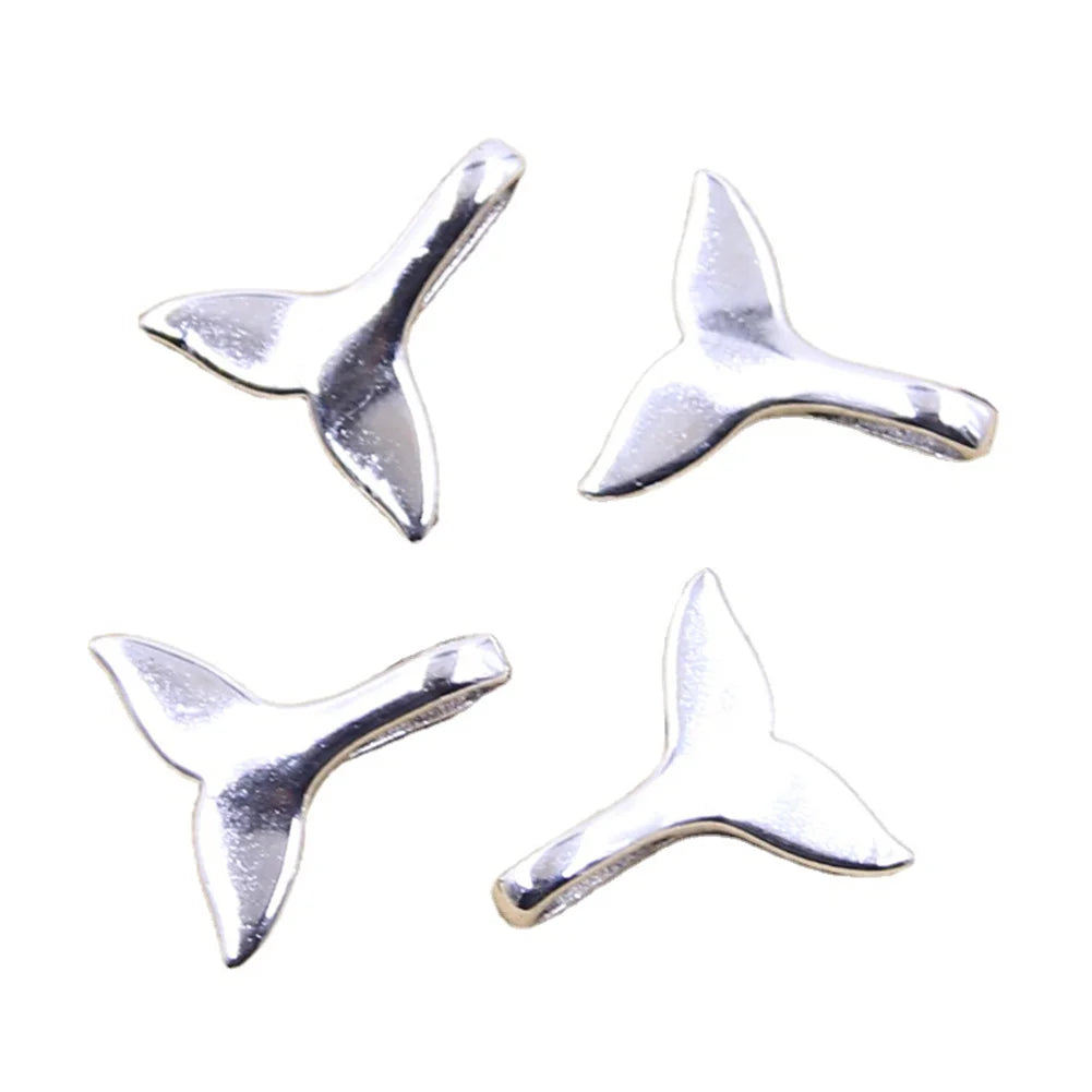 Alloy 19x18MM Whale Tail Pendant Charms for DIY Jewelry Making for Earring Bracelet Accessories Metallic Findings & Components