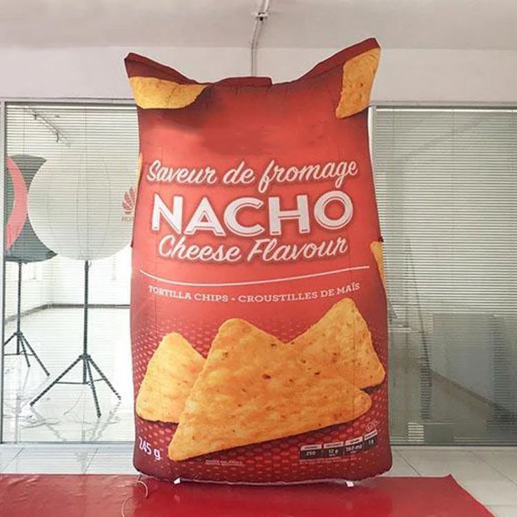 Brand Inflatable Potato Chip Pocket for Decoration Inflatable Chips Bag Inflatable Advertising Packaging Bag