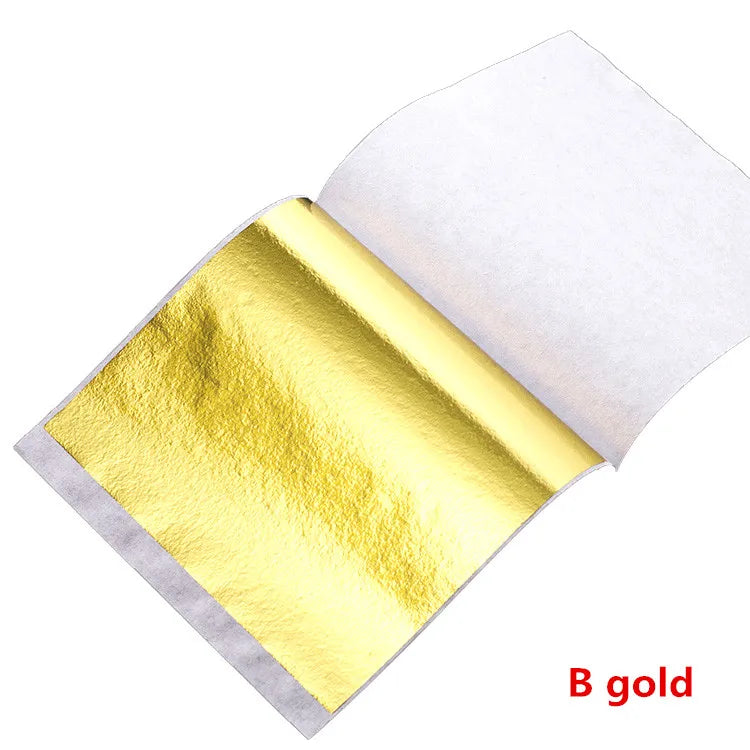 High Quality JingSheng 9*9Cm B Gold Medal Imitation Gold Leaf Metal Interior Luxury Design Decoration Architectural Gilding