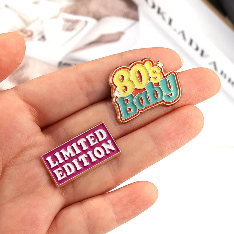 15 Styles Motivational Quotes Letters Enamel Pins Live Life Happy Brooches Bag Hat Lapel Pin Letter Badge