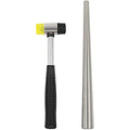 2pcs Double Face Hammer Stainless Steel Ring Mandrel Sizer Set Jewelers Making Tools Jewelry Rubber Hammer for Crafting