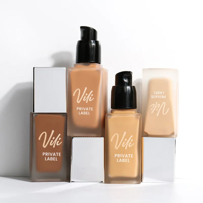 Make Your Brand High Pigment Custom OEM Long Lasting Waterproof Natural Concealer Face Makeup Liquid Private Label Foundation