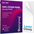 Flexography Printable A4 Waterproof PET Vinyl Self Adhesive Laser Printer Sticker Paper Custom Die Cut Shape 50um Thick Grocery