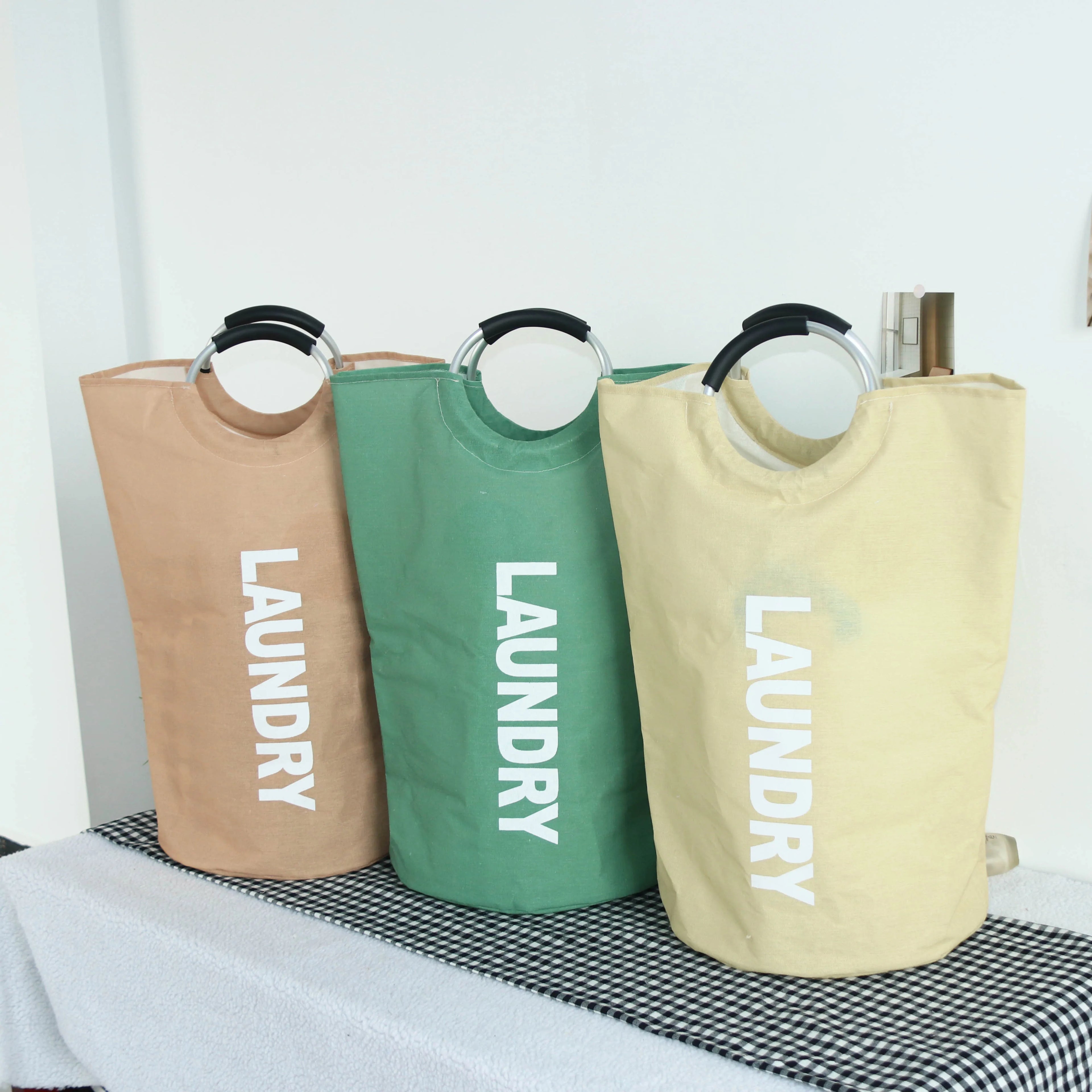 Waterproof  Laundry Basket Freestanding  Collapsible Folding Tall Clothes Hamper for Dorm Home  Laundry Hamper