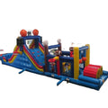 Football Baseball Basketball Soccer Sport Theme Commercial Inflatable Obstacle Course for Kids