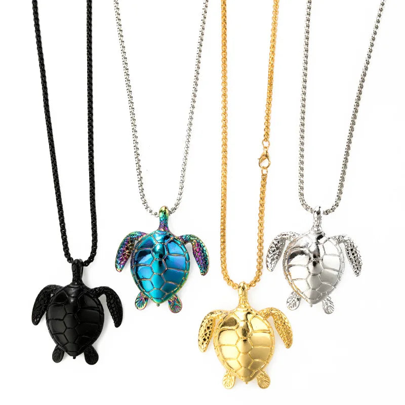 New European and American Hip-hop Men and Women Personality Fashion Trend Turtle Alloy Necklace