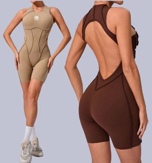 Sports Bodysuit Jumpsuit Active Gym Training Yoga Wear Sleeveless Workout Yoga Jumpsuit For Women