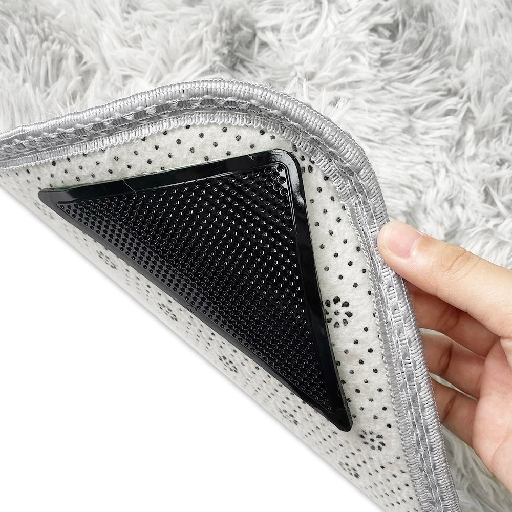Non Slip Dual Sided Reusable and Washable Adhesive Rug Tape for Hardwood Floors and Area Rugs Sticker Keep Corners Flat