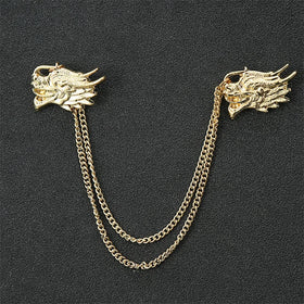 Men's Korean Wings Geometric Brooch Lapel Pin Silver Plated Zinc Alloy Simple Design Daily Use Wedding Engagement Party Gift