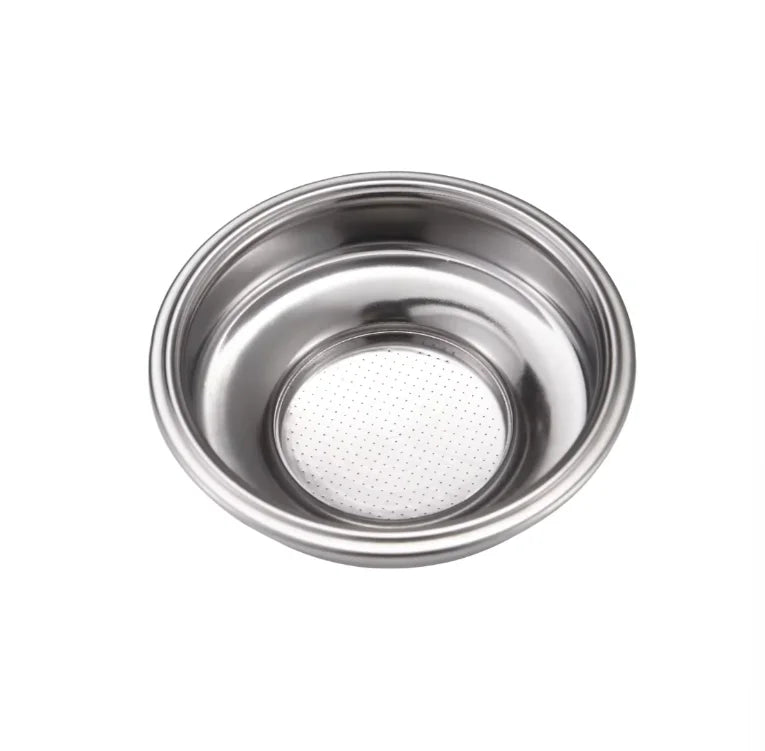 Coffee Filter Stainless Steel Double Cup 58mm Non-pressurized Porous Filter Basket