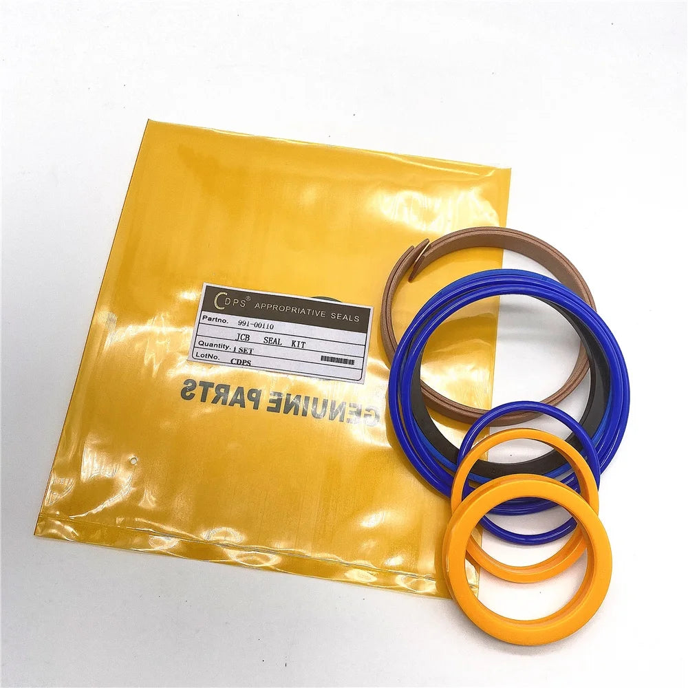 991/00110 CDPS Brand Hydraulic Cylinder Boom Ram Seal Kit O-Ring Type for Backhoe 3CX Loader Blue Good Temperature Resistance