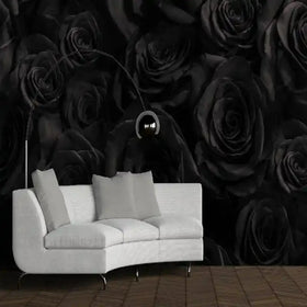 Dark rose background 3D digital printing wallpaper/peeling vinyl mural
