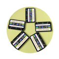 100 Pcs Colorful Mini Plastic Cassette Tape Planars Doll House Miniature Artificial Radio Tape Flatbacks for Holiday Party Decor