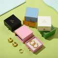 Lionwrapack Customizable High Quality Leatherette Paper Boxes Logo Printed for Necklaces and Earrings