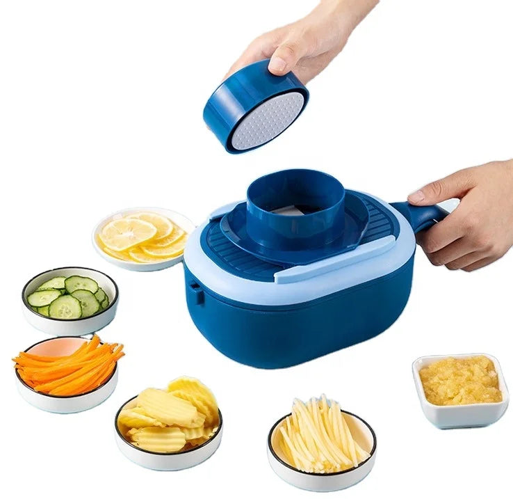 Stainless Steel 2-Piece Kitchen Washing Drain Basket Food Grater Fruit Vegetable Manual Shredder Slicer with Egg Separator