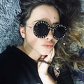 Kenbo 2020 Classic Retro round Lens Sunglasses for Men Women White Metal Frame with Letter Printing Fashionable Eyewear Vendor