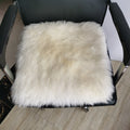 Quick Shipping Natural Australian Sheepskin Fur Pad Cushioned Extra Thick Winter Warm Square Chair Mat Modern Style Seat Cover