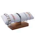 Wood T-Bar Jewelry Display Stand Jewelry Display Props Storage Racks Watch Bracelet Display Racks for Retail Shop