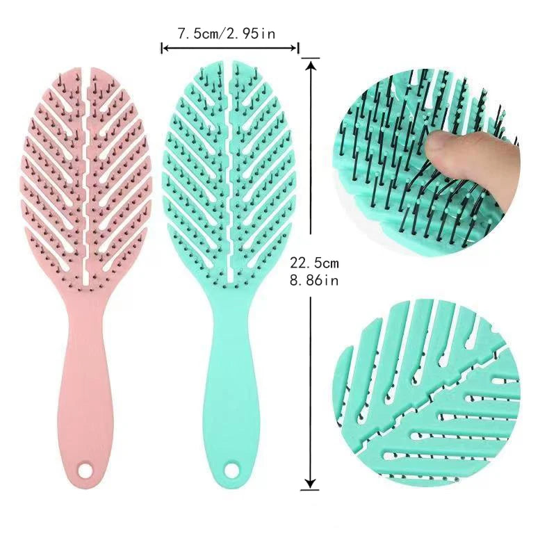 Biodegradable Wheat Straw Detangling Hair Combs  Detangler Brush Eco Friendly Hair Waterproof Soft Hair Brush for Salon