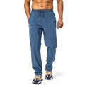 Solid Color Casual Men's Knitted Nylon/Cotton Blend Black Jogging Pants Eco-Friendly Breathable Anti-static All Season