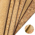 Wholesale Solid Colour Wood Grain Cork Leather Color Slub Pattern Cork Fabric for Bags Shoes Wallpaper