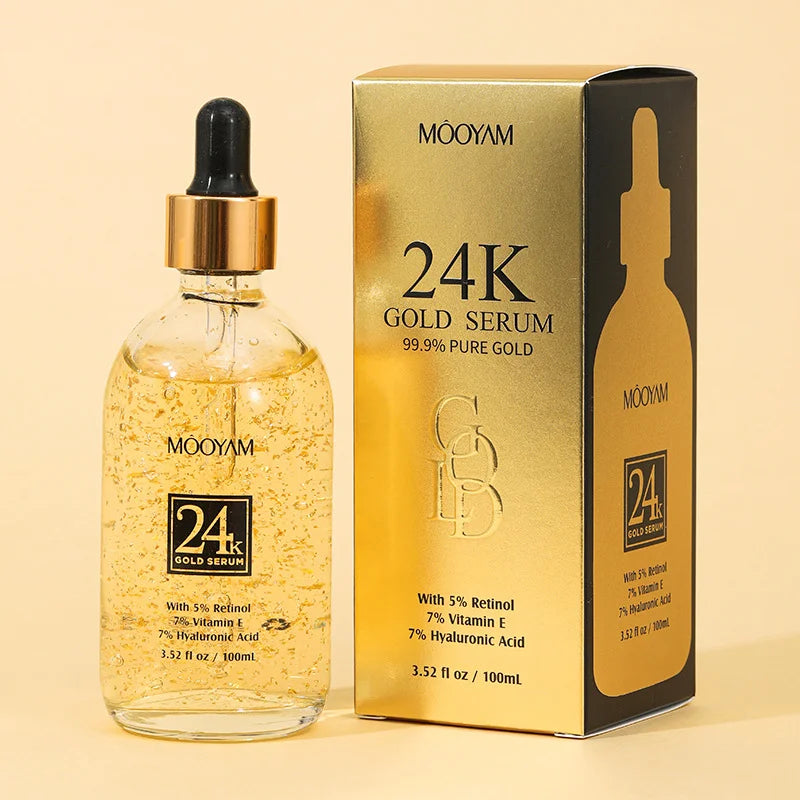 Private Label Anti Aging 24K Gold Active Collagen Face Serum Whitening Facial Skin Care Anti-wrinkle Firming Radiance MegaBDM
