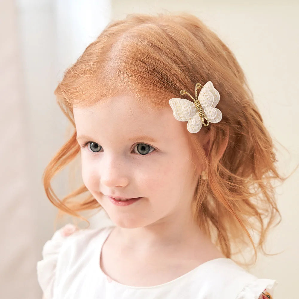 Wool Butterfly Hair Clips Colorful Bow Hair Accessories Cute Fashionable Hair Barrettes Holiday Headdress Hairpin for Girls