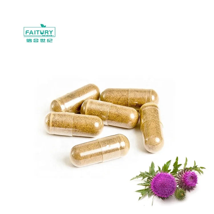 Faitury OEM/ODM 500mg Liver Detox Capsule Health Liver Detox Cleanse Supplement Vegan Milk Thistle Capsules