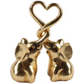Witt Valentine's Day Gift Handmade Hand-painted Gold Resin Love Theme Elephant Statue Figurine for Girlfriend Home Window