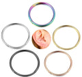 G23 Wholesale Hinged Segment Clicker Titanium Nose Rings Nose Piercings Hoops Piercings Cartilage Earrings Body Piercing Jewelry