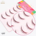 Abestyou Wholesale 3D Natural Short Synthetic Clear Band Full Strip Eyelashes Customizable Lash Boxes Included