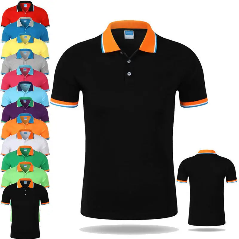 Navy Blue Cotton Tshirt Custom Mens Golf Dry Fit Polo Shirts Shirt With Embroidery Logo