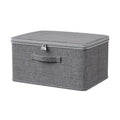 Rectangular Foldable Cloth Storage Box with Lock Bedroom Clothes & Sundries Sorting Fabric Organizer Office Storage Basket