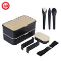 Wholesale Cheap Office Bento Food Container Box 2 Compartments Japanese Lunch Box Storage Boxes Carton Plastic Portable