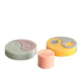 Nicole Handmade Wedding Birthday Christmas Home Decoration Yin Yang Design Silicone Soap Candle Molds