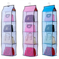 Hanging Handbag Purse Cloest Organizer Bags Organizer for Purse 4 Pockets Wardrobe Closet Space Saving Handbag Storage