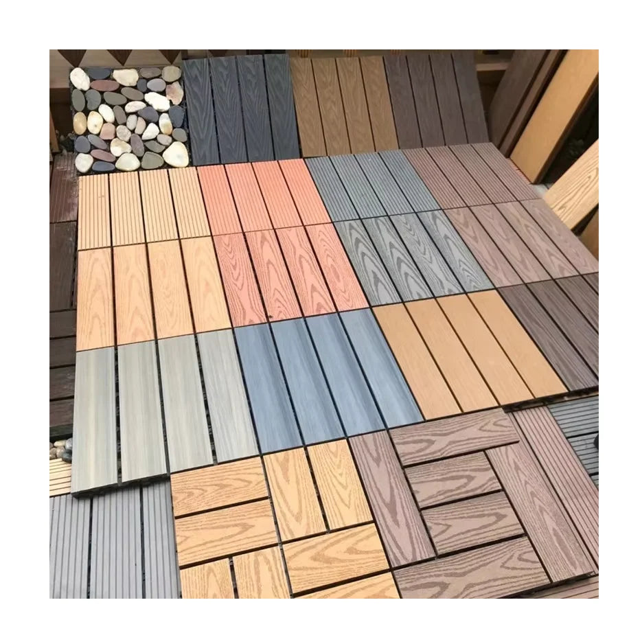 New Style Wooden Interlocking Floor Tiles Outdoor Deck Building Materials Outdoor Floor Cement Deck