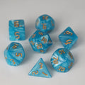 Custom Candy Colors Macaron Blue Polyhedral Dice Sets Bulk Wholesale Customizable Dice