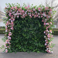 Wedding Decoration Customized Size Rolled up Cloth Back Artificial  Flower Wall for Decor Event Arrangement Backdrop