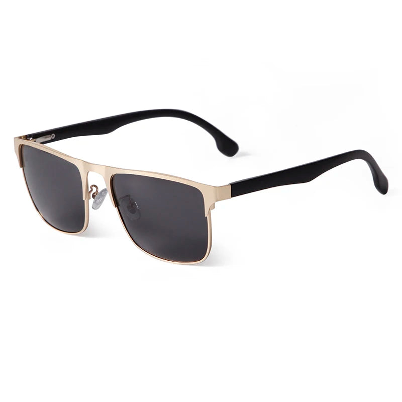STORY STYZ1679 2024 New Arrival Square Flat Top Metal Frame Sun Glasses Spring Hing Luxury Retro Polarized Sunglasses for Men